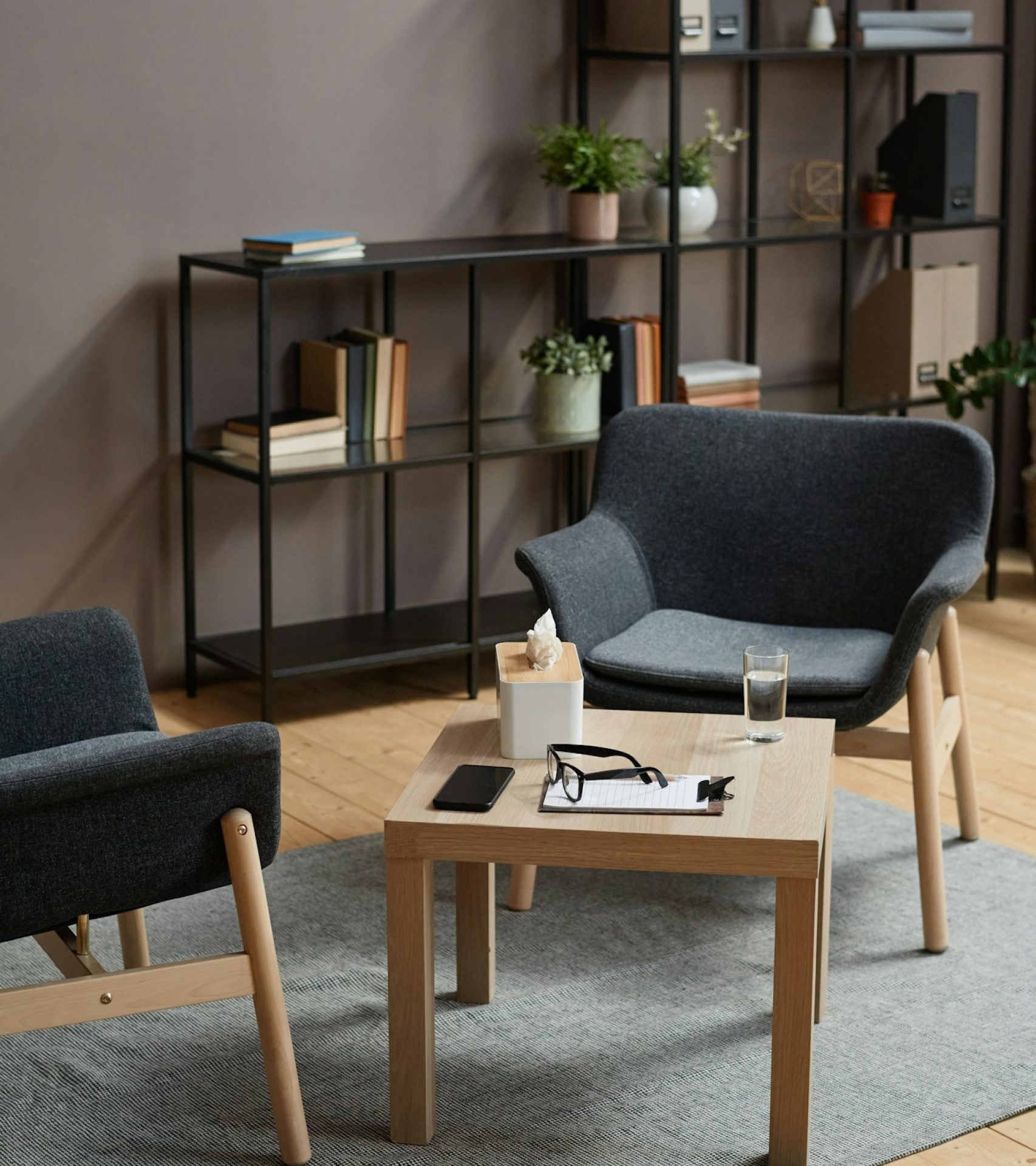 Modern Psychologist Office Interior
